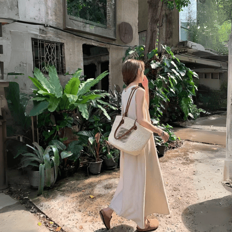 open‑back flare maxi dress　MA1583