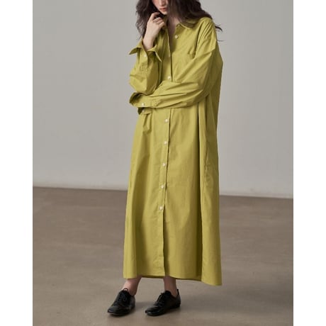 drop shoulder long shirt one piece　MA1379