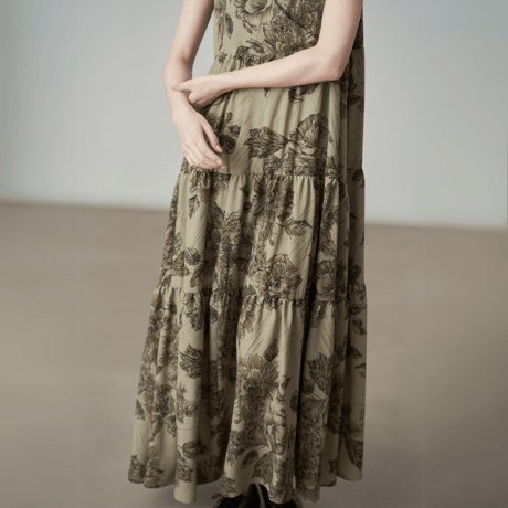 flower print sleeveless dress　MA1410