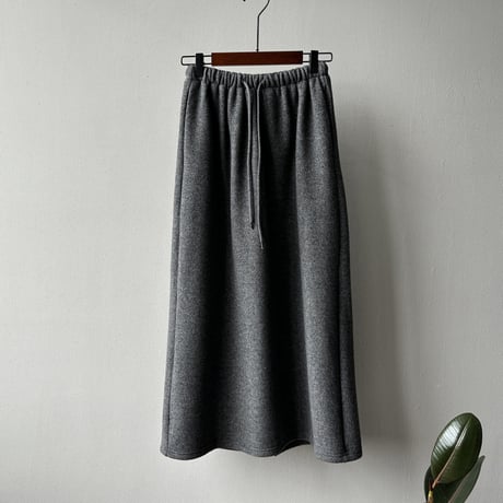 soft fleece a-line slit skirt　MA1729