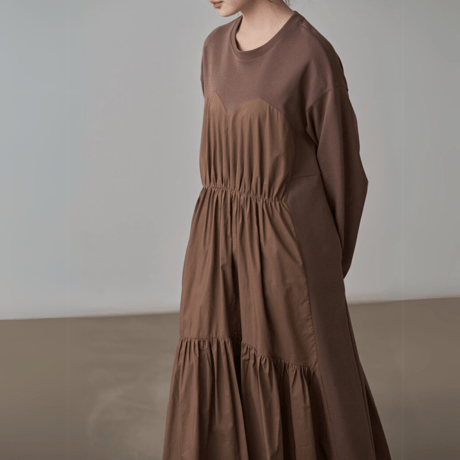 gathered maxi dress　MA1403