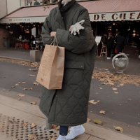 oversized quilted military coat　MA1350