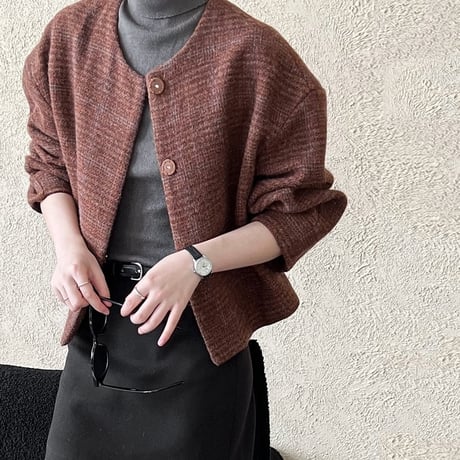 retro check short jacket　MA1147
