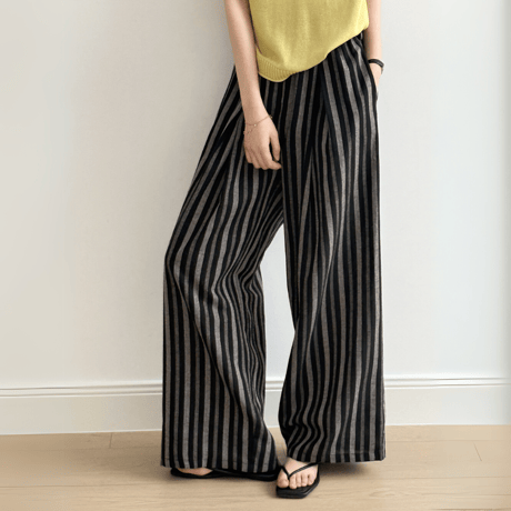 stripe relax wide pants　MA1560