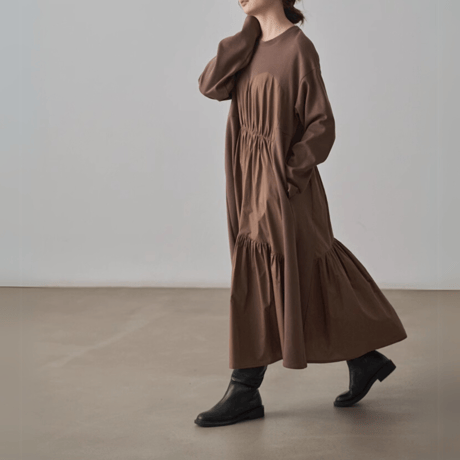 gathered maxi dress　MA1403