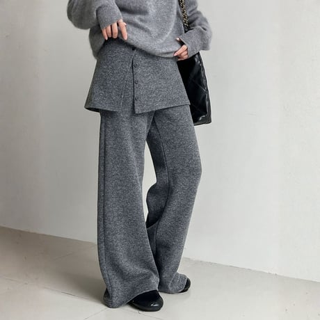 layered flare knit pants　MA1791