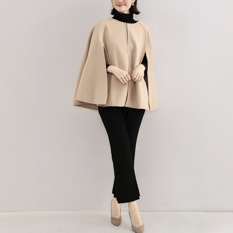 slit sleeve poncho coat　MA1640