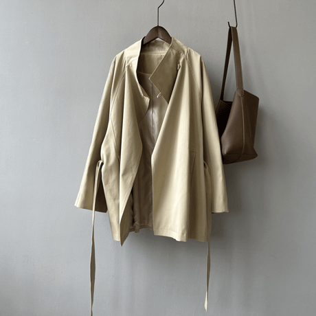 stand collar mid-length trench coat　MA1616