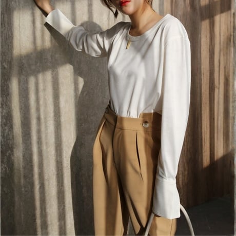 long cuffs rib cut top　MA1838