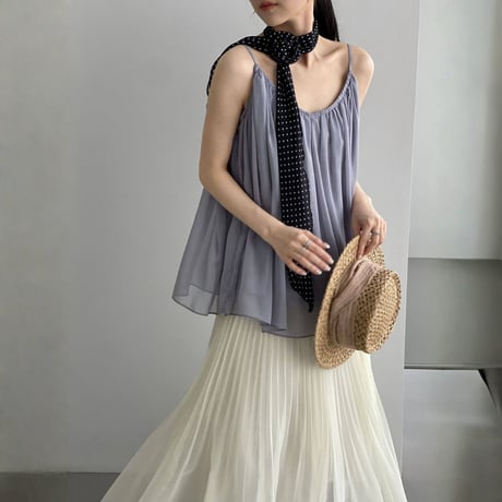 sheer gather camisole tops　MA1968