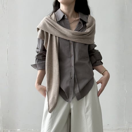 soft knit shoulder stole　MA1658