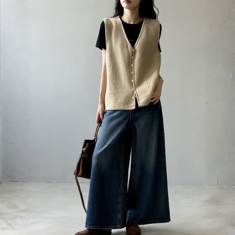 vintage wash wide leg denim　MA1655