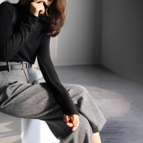 soft fitted turtleneck knit top　MA1717