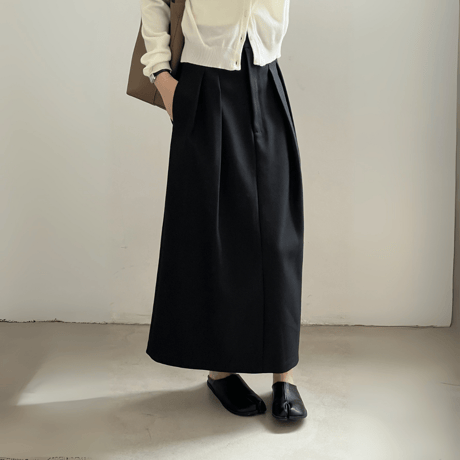 high-waist tuck flare skirt　MA1626