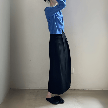 high-waist tuck flare skirt　MA1626