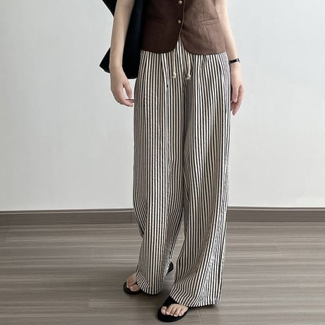 stripe wide-leg pants　MA1103