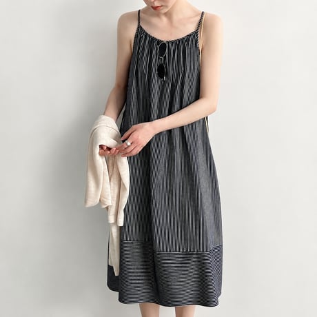stripe camisole long dress/2color　MA1984