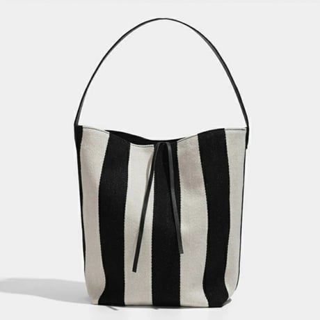 wide stripe canvas tote bag　MA1887