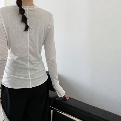 roll hem slim fit long sleeve tee　MA1867