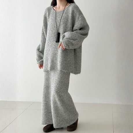 back-button fluffy knit setup　MA1698