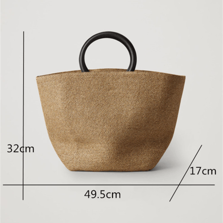 circle handle raffia tote　MA1546