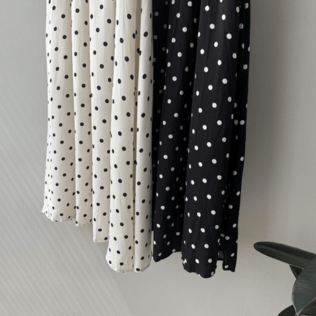 polka dot flare skirt　MA1545
