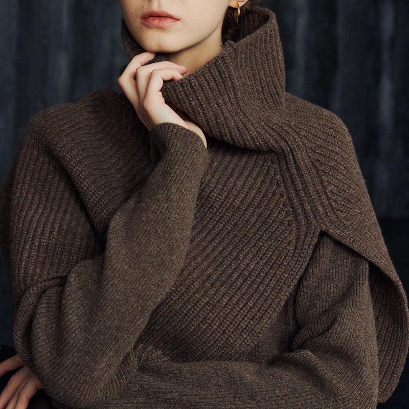 high neck knit snood MA1657 | MaiA