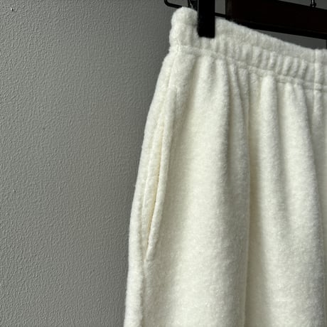fake lamb wool drawstring wide pants　MA1730