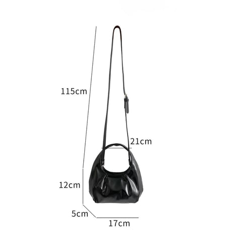 glossy gathered shoulder bag　MA1901