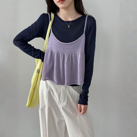 sheer inner knit cami set　MA1910