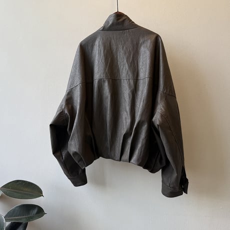 faux leather raglan jacket　MA1692