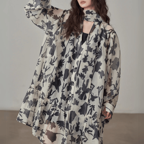 neck choker floral One-piece　MA1395