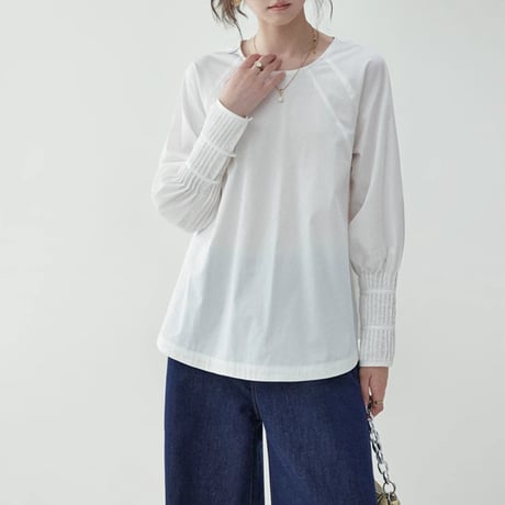 pleated cuff design tops　MA1183