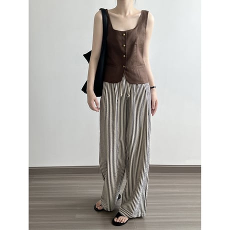 stripe wide-leg pants　MA1103
