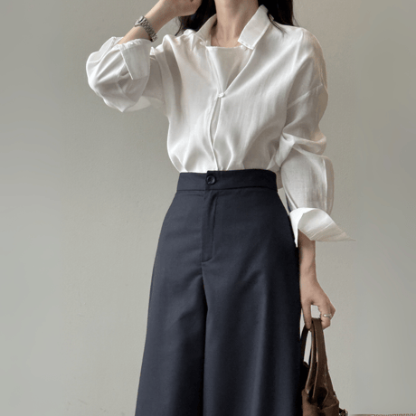 french drape pullover shirt　MA1594