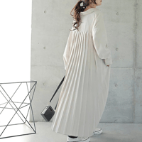 backpleats long shirt dress　MA1641