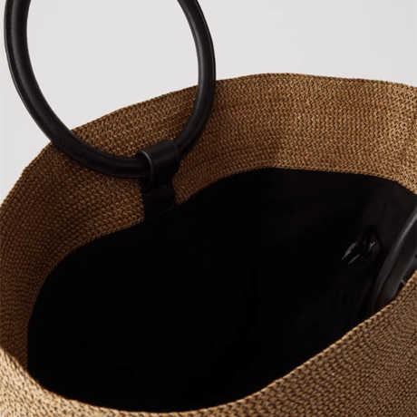 circle handle raffia tote　MA1546