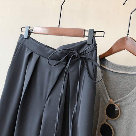 ribbon waist wide pants　MA1575