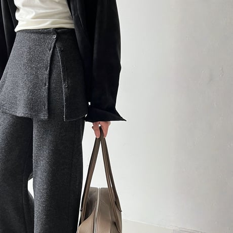 layered flare knit pants　MA1791