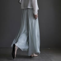 shiny chiffon wide pants　MA1941