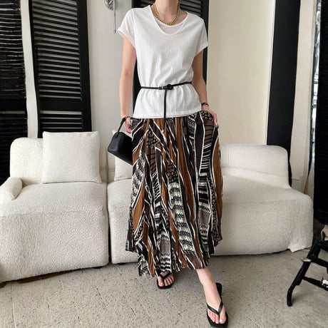 fake layered v neck short sleeve t　MA1955