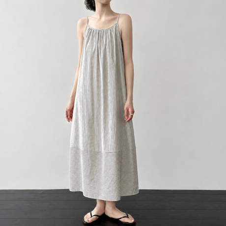 stripe camisole long dress/2color　MA1984
