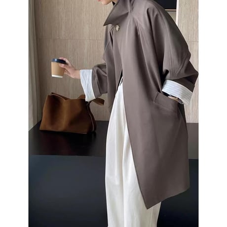 one button stand collar coat　MA1134