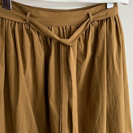 ribbon belt gather flare skirt　MA1909