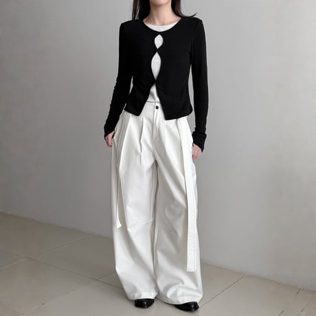 cutout docking cardigan tee　MA1870