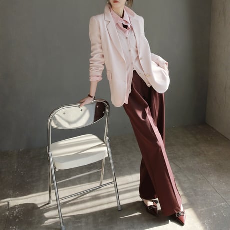 high waist pleated wide trousers　MA1670