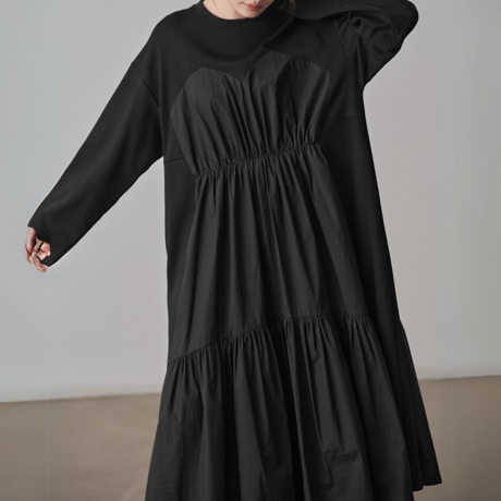 gathered maxi dress　MA1403