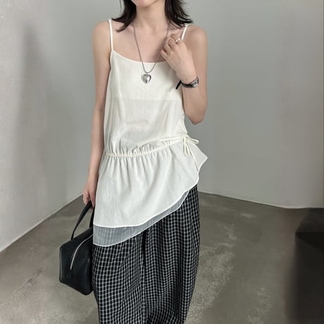 drawstring double hem camisole tops　MA1963