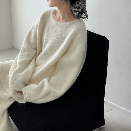 back-button fluffy knit setup　MA1698