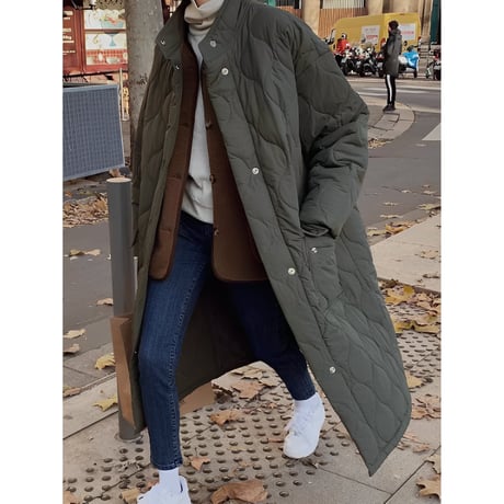 oversized quilted military coat　MA1350